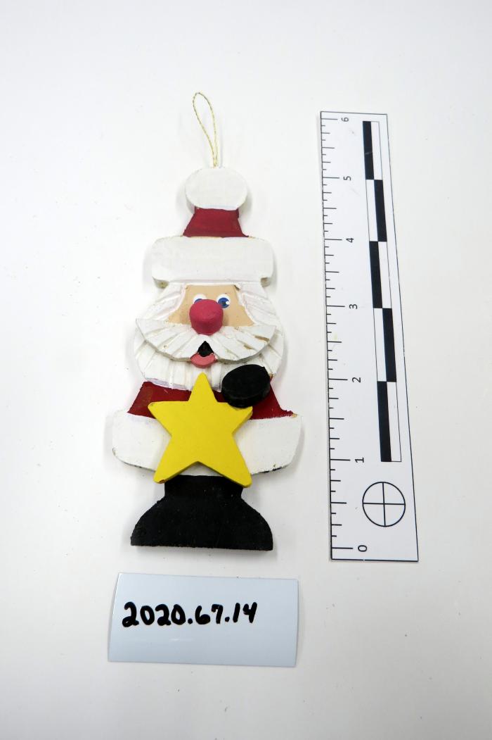 Santa Ornament with Star Christmas Ornament