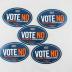 Blue Oval "Vote No" Campaign Bumper Sticker