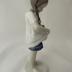 Sculpture - "Little Mother" young girl with cat in her arms