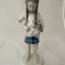 Sculpture - "Little Mother" young girl with cat in her arms