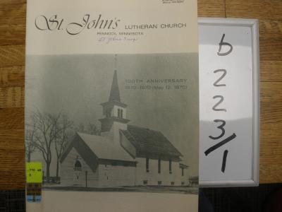 St. Johns Lutheran Church 100th Anniversary 1870-1970 (booklet)