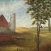 Painting - Farm Fields with Red Barn