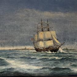 Painting - Danish Ship off the Coast of Helsingør