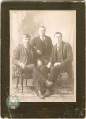 Marcus Halvorson, Edwin Engebretson, and Halvor Hagen