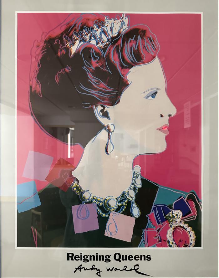 Queen Margrethe Poster from Reiging Queens series by Andy Warhol 