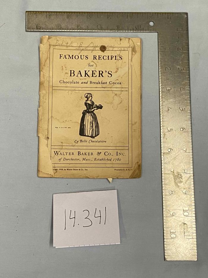 "Famous Recipes for Bakers" Cookbook