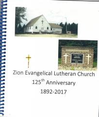 Zion Evangelical Lutheran Church 125th Anniversary 1892-2017