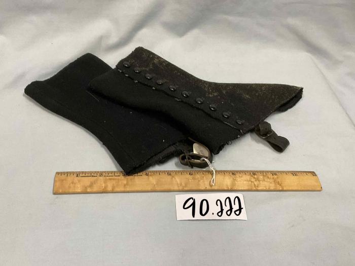 Black Wool Spats or Shoe Covers