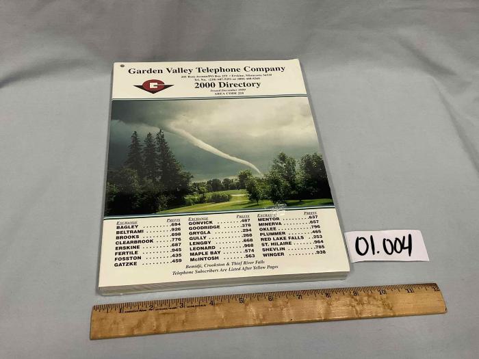 2000 Garden Valley Telephone Co. Directory