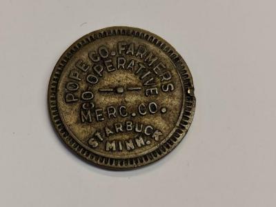 Farmers Cooperative Token: 5 cents
