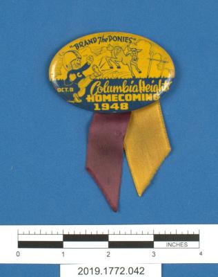 1948 Columbia Heights Homecoming Pinback button