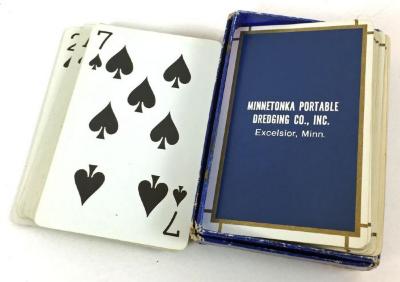 Minnetonka Portable Dredging Advertisement Playing Cards