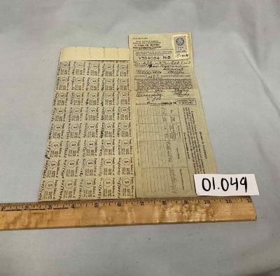 Fuel Ration Stamps for Hans Nysveen