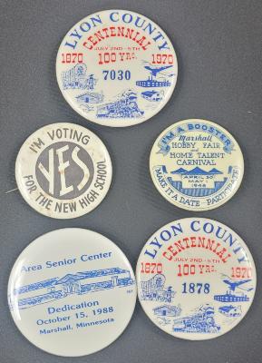 Assorted Lyon County Promotional Buttons (7)