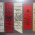 Framed Collection of 16 Silk Commemorative Ribbons