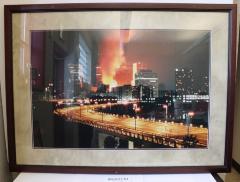 Framed Photograph of the Northwestern Bank/Minneapolis Thanksgiving Day Fire, 1982