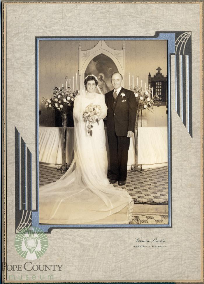 Photograph of wedding of Alvin and Ruby Carlson