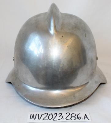 Swedish Firefighter's Helmet Presented to Ray C. Malmquist in 1959