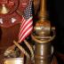 Decorative Memorial Firefighting-Themed Electric Lamp for Vance C. De Mong of the Minneapolis (Minnesota) Fire Department
