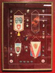 Collection of Soviet Union/Russian Commemorative Banners and Pins