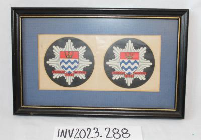 Framed Print of the Crest/Seal of the London Fire Brigade