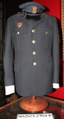 Dutch "S-GRAVENHAGE" Fire Dress Uniform Hat, Coat, and Tie