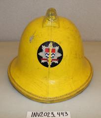 Yellow Firefighter Helmet, London Fire Brigade (England, United Kingdom) 