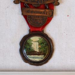 Minnesota State Fire Department Association Annual Conference Delegate Badge Minneapolis 1912