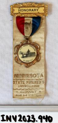 Minnesota State Fire Department Association Annual Conference Delegate Badge Cloquet 