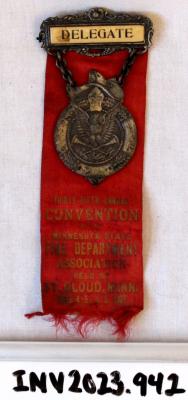 Minnesota Fire Department Association Annual Conference Medal/Ribbon St. Cloud MN 1907