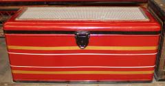 Red-painted Aluminum Toolbox