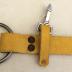 Yellow (Faux?) Leather Spanner Belt With Steel Metal Hook