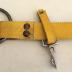 Yellow (Faux?) Leather Spanner Belt With Steel Metal Hook