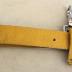 Yellow (Faux?) Leather Spanner Belt With Steel Metal Hook