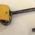 Yellow (Faux?) Leather Spanner Belt With Steel Metal Hook