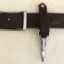 Leather Spanner Belt With Steel Metal Push Claw Hook