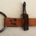 Red (Faux?) Leather Spanner Belt with Steel Hook and Crowbar Wrench 