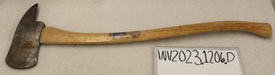 Steel Metal Pick Axe with Long White Wood Handle