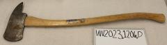 Steel Metal Pick Axe with Long White Wood Handle