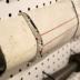 Large and Wide Section of Fire Hose With Woven White Cotton Jacket and Black Rubber Lining