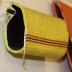 Section of Highlighter Yellow Fire Hose With Red and Black Stripes 