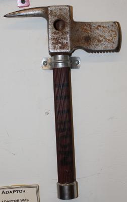 Small Steel Metal Pry Ax with Brown Plastic Handle