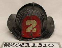 Black-Painted Aluminum Metal Firefighter's Helmet