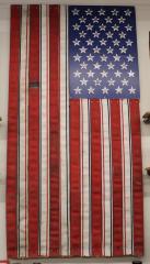 Fire Hose and Fire Badge American Flag Artwork