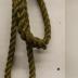 Steel Metal Hook Attached to a Braided Rope
