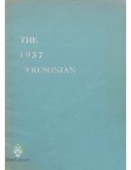 Cyrus High School 1937 yearbook "The Cyrusonian" Cyrus, Minnesota