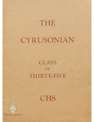Cyrus High School 1935 yearbook "The Cyrusonian" Cyrus, Minnesota