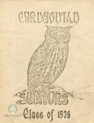 Cyrus High School 1936 yearbook "The Cyrusonian" Cyrus, Minnesota