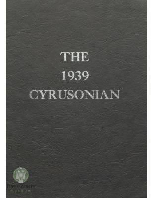 Cyrus High School 1939 yearbook "The Cyrusonian" Cyrus, Minnesota
