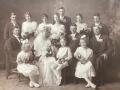 Wedding Party, Adolph and Cora Anderson